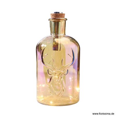 LED GLAS FLASCHE MIT HIRSCH H