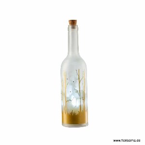 LED GLAS FLASCHE MIT HIRSCH