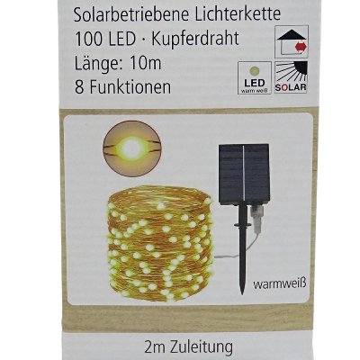 LED SOLAR KETTE 100 LICHTER L