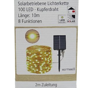 LED SOLAR KETTE 100 LICHTER L