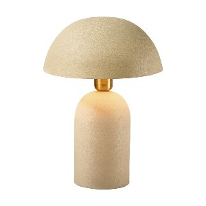 METALL PILZ LAMPE 26X37CM CREME