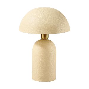 METALL PILZ LAMPE 26X37CM CREME