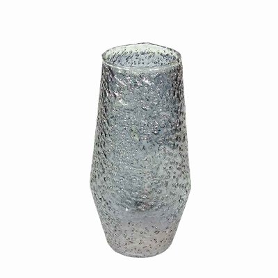 GLAS VASE 26X13CM GRAU