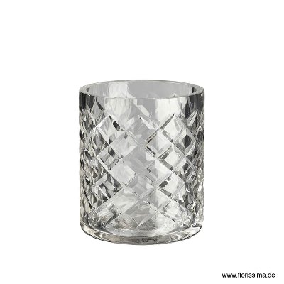 GLAS WINDLICHT DIAMANT 6X8CM