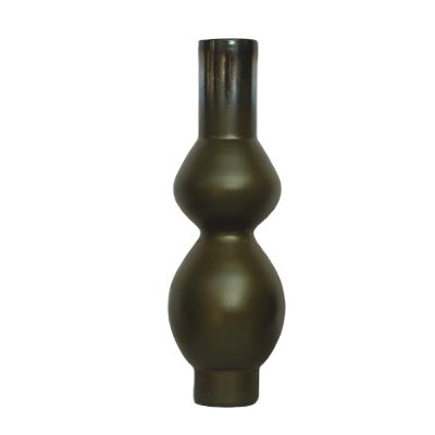 GLAS VASE 19X30CM DUNKEL-OLIVE