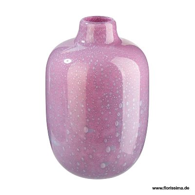 GLAS VASE RUND 17X25CM PURPLE