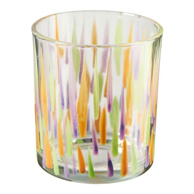 GLAS TEELICHT MODERN ART RUND