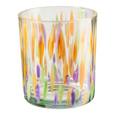 GLAS TEELICHT MODERN ART RUND