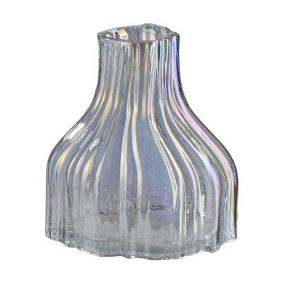 GLAS VASE RUND 19X21CM