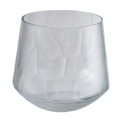 GLAS WINDLICHT UNEBEN 21X19CM KLAR