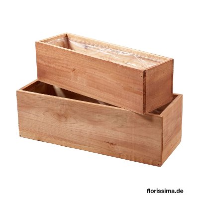 HOLZ KÜBEL RECHTECK S/2