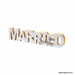 HOLZ SCHILD MARRIED 35X7CM