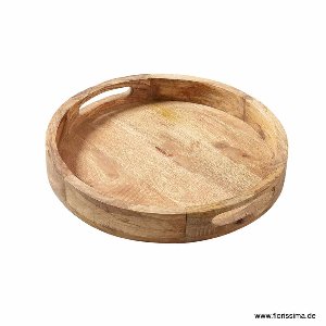 HOLZ TABLETT RUND Ø 40CM NATUR