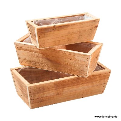 HOLZ BOX RECHTECKIG MIT FOLIE