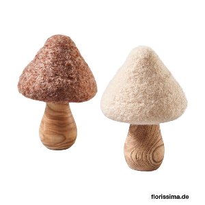 HOLZ PILZ MIT WOLLE S/2 7X10CM