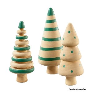 HOLZ WEIHNACHTS BAUM S/3 10CM