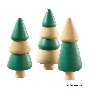 HOLZ WEIHNACHTS BAUM S/3 11CM