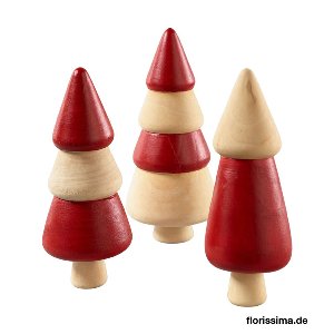 HOLZ WEIHNACHTS BAUM S/3 10CM