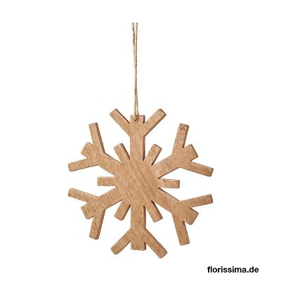 HOLZ SCHNEEFLOCKE ZUM HÄNGEN