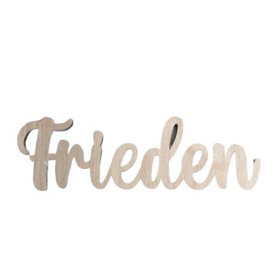 HOLZ SCHRIFTZUG "FRIEDEN"