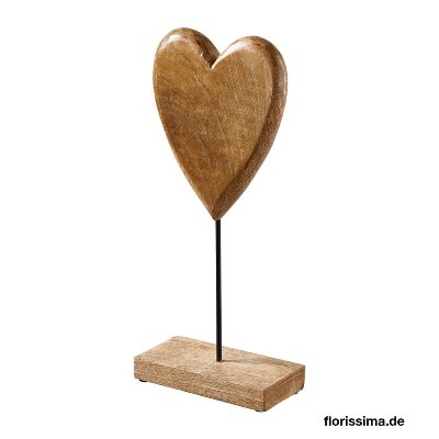 HOLZ HERZ STEHEND 15X33CM