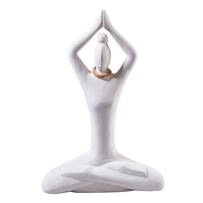 HOLZ YOGAFIGUR SITZEND H 36CM