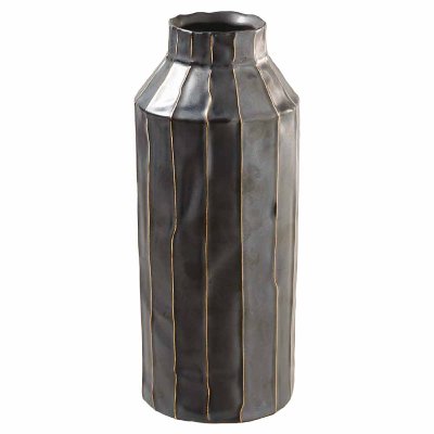 KERAMIK VASE 11X26CM SCHWARZ