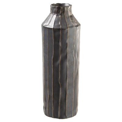 KERAMIK VASE 12X34CM SCHWARZ