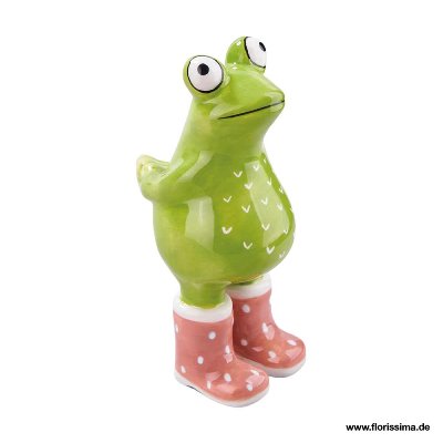 KERAMIK FROSCH MIT STIEFELN