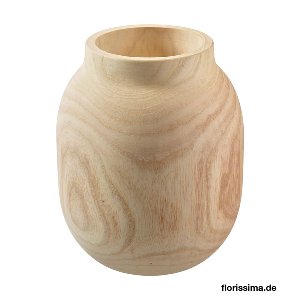 HOLZ VASE 13X15CM NATUR