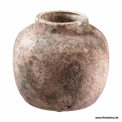 ZEMENT VASE RUND 23X21CM GRAU