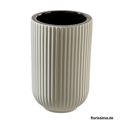 KERAMIK VASE 12X19CM GRAU MATT