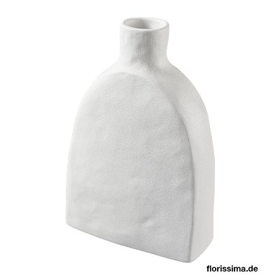 KERAMIK VASE MATT 16X25CM WEIß