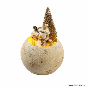 LED METALLKUGEL PINGUIN UND