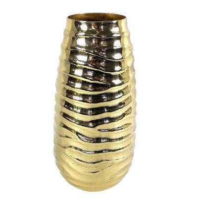 METALL VASE ALU WELLENMUSTER