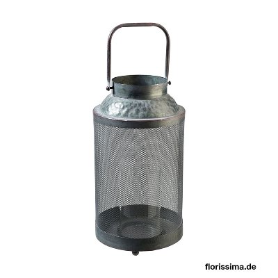 METALL WINDLICHT MIT HENKEL