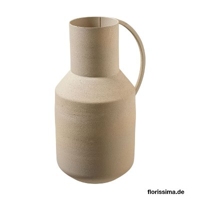 METALL VASE MIT GRIFF 13X21CM