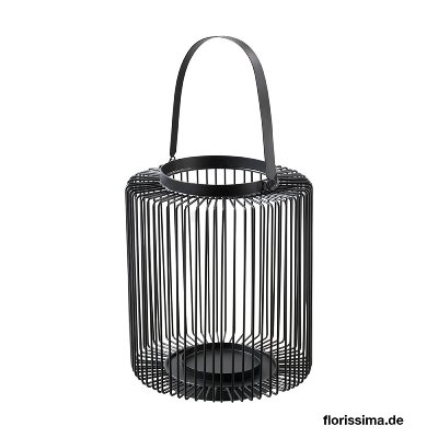 METALL WINDLICHT RUND 15X29CM