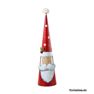 METALL SANTA SPITZ 20X79CM ROT