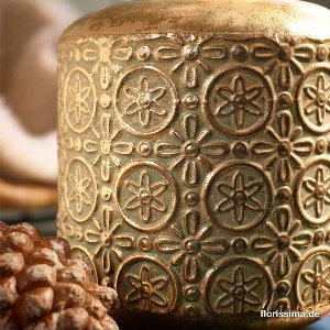 METALL VASE RUND 18X27CM GOLD