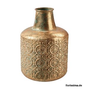 METALL VASE RUND 18X27CM GOLD