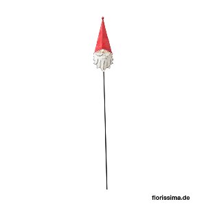 METALL SANTA AM STAB 67CM ROT