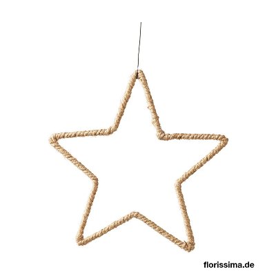 JUTE STERN ZUM HÄNGEN Ø 25CM