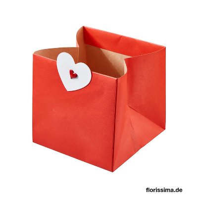 PAPIER GESCHENKTASCHE HERZ FÜR