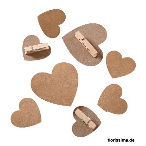 PAPIER HERZ AM CLIP 5+6CM