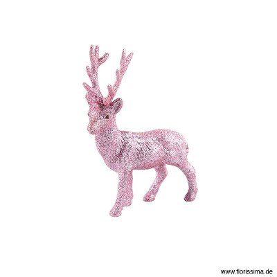 KUNSTSTOFF HIRSCH MIT GLITTER