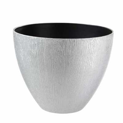 POLY ÜBERTOPF Ø18,5CM SILBER