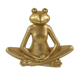 POLY FROSCH 12X9CM GOLD