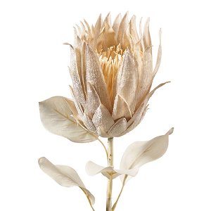 KUNST PROTEA MIT BLATT