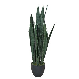 KUNST SANSEVERIA IM TOPF H85CM GRÜN